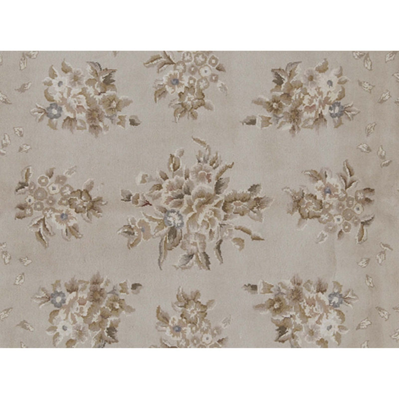 Hand Knotted Oriental Area Rug in Beige