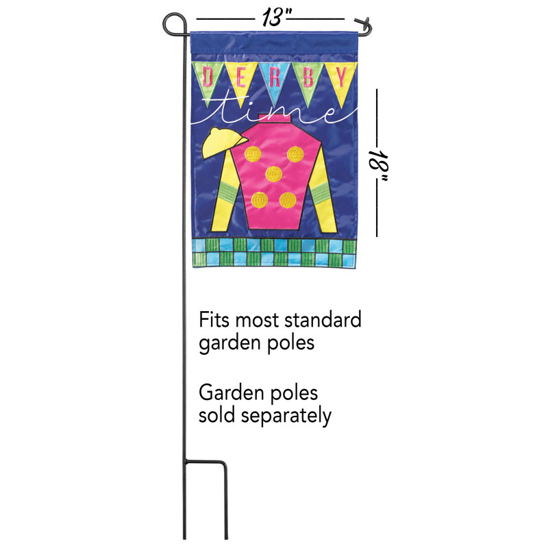 Drapeau Derby Time en soie et polyester 13 x 18