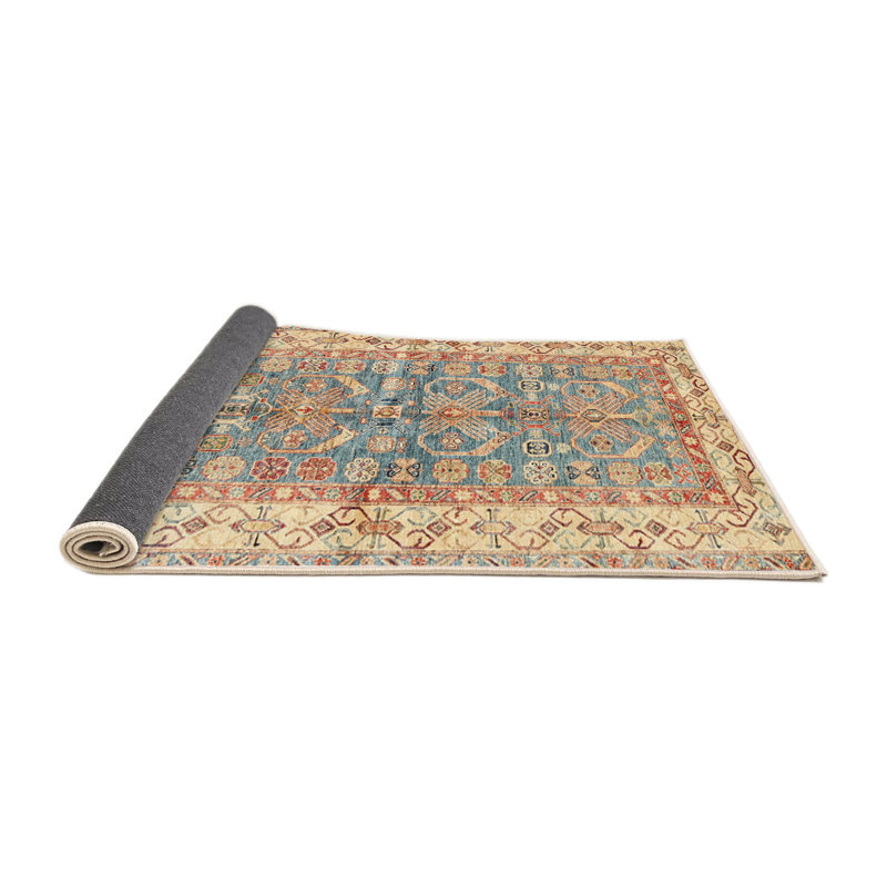 Tapis oriental crème / bleu, Rond 8 pi