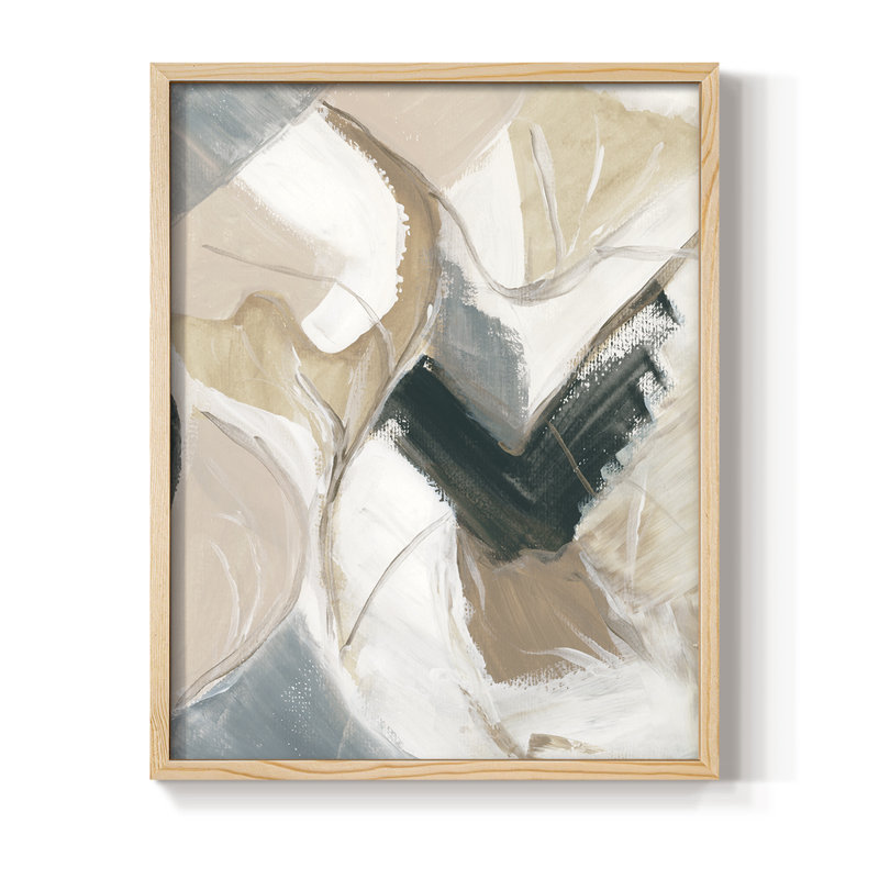 Marble Lines II Framed Print - Solid Wood, 11" H x 9" W