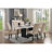 Genuine Marble Table Top 1Pc Counter Height Dining Table Sturdy Design Solidwood Base Dining Room High Table-799725231