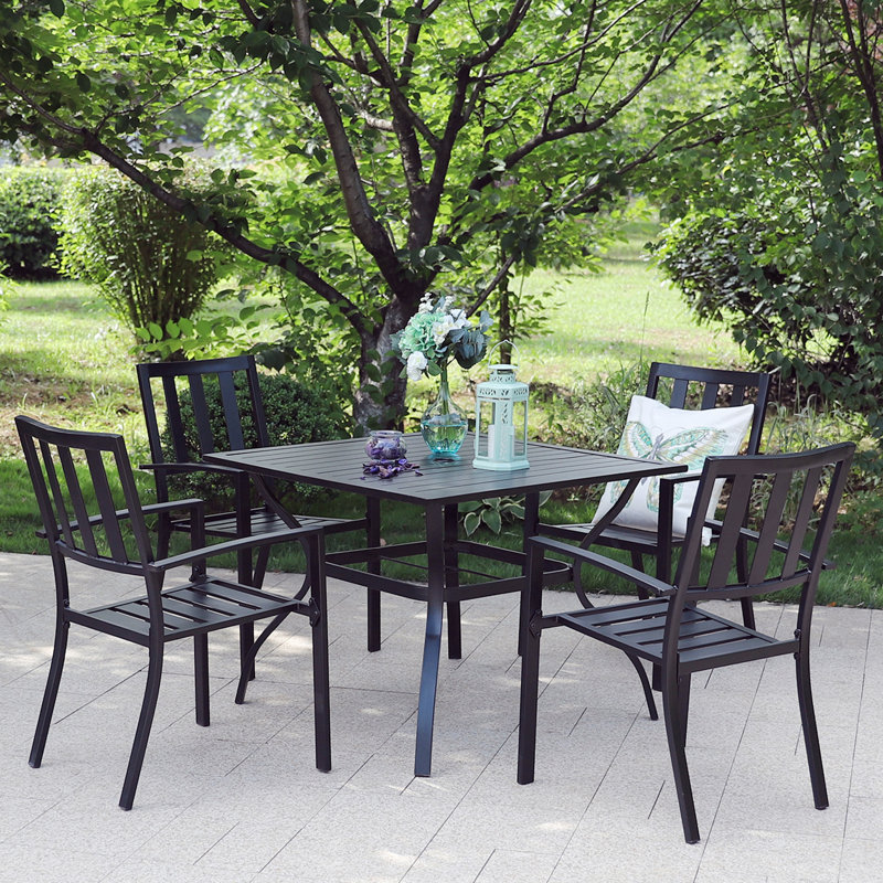 Stacking Patio Dining Armchair, 4
