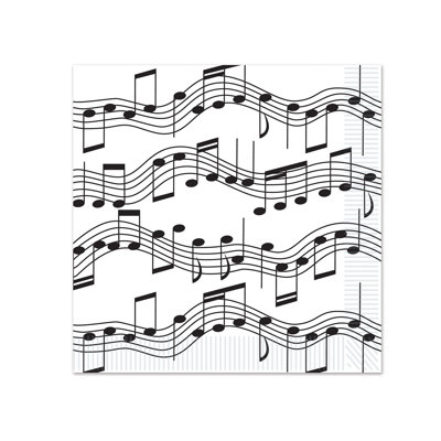Serviettes de notes musicales