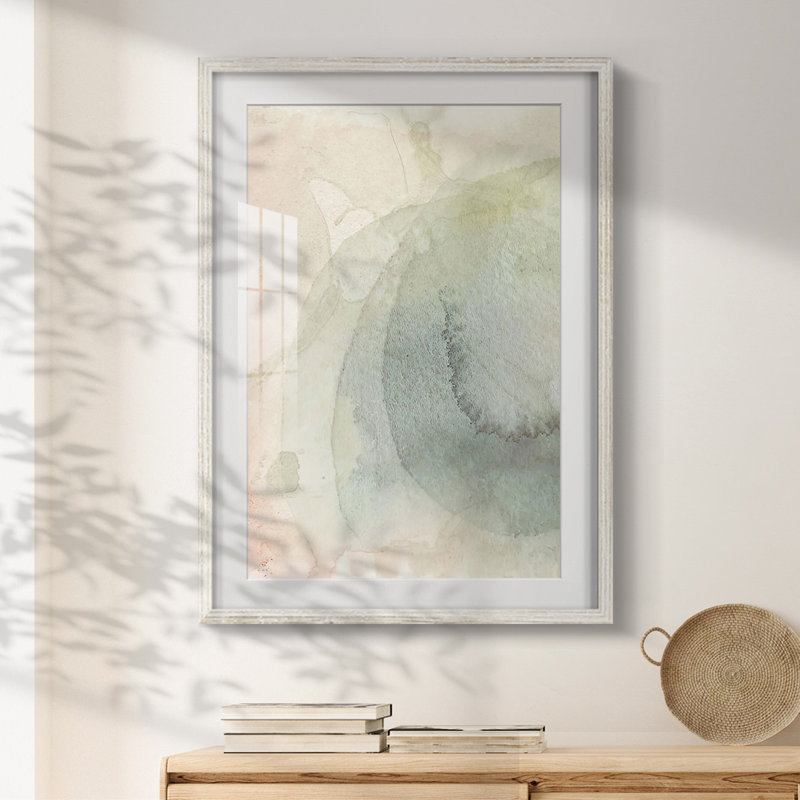 «Softwash Abstract I», impression encadrée, Blanc, H 28,5 po x l 20,5 po
