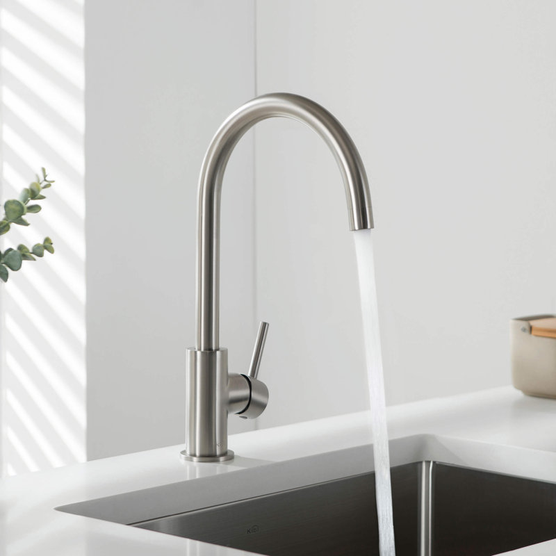 Robinet de bar Lowa Kibi avec accessoires, Nickel brossé, Avec distributeur de savon
