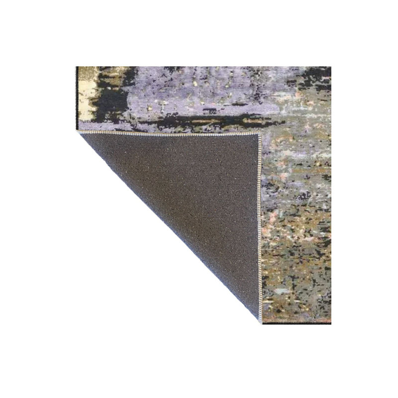 Tapis décoratif pastel peint moderne lavable à la machine, Sous-tapis carré 3 pi 3 po inclus
