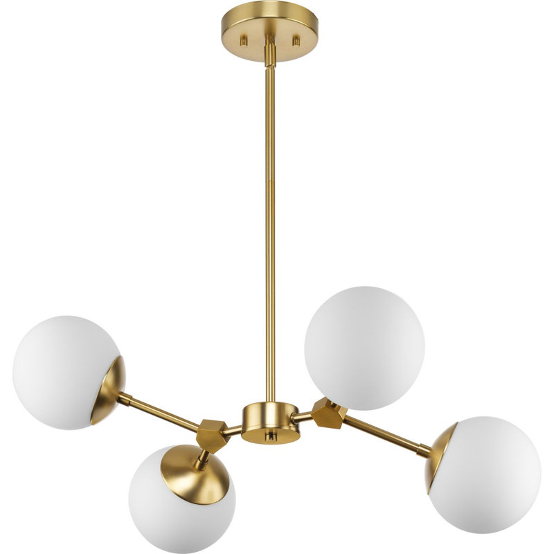 Lustre géométrique à 4 lumières Johnaaron, Bronze brossé