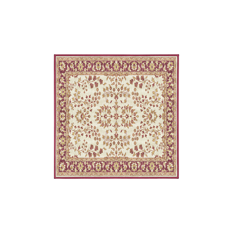 Deshan Hand Loomed Washable Oriental Indoor Rug, Square 3'
