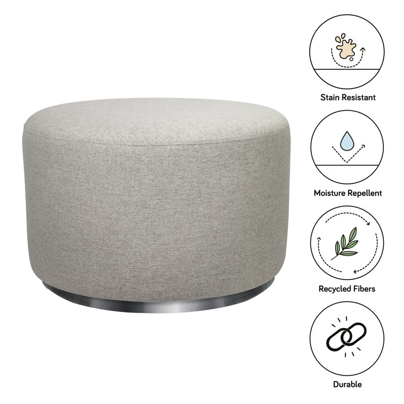 Tuba Gliding Ottoman In Eco-Performance Fabric | Water Repellent & Stain Resistant