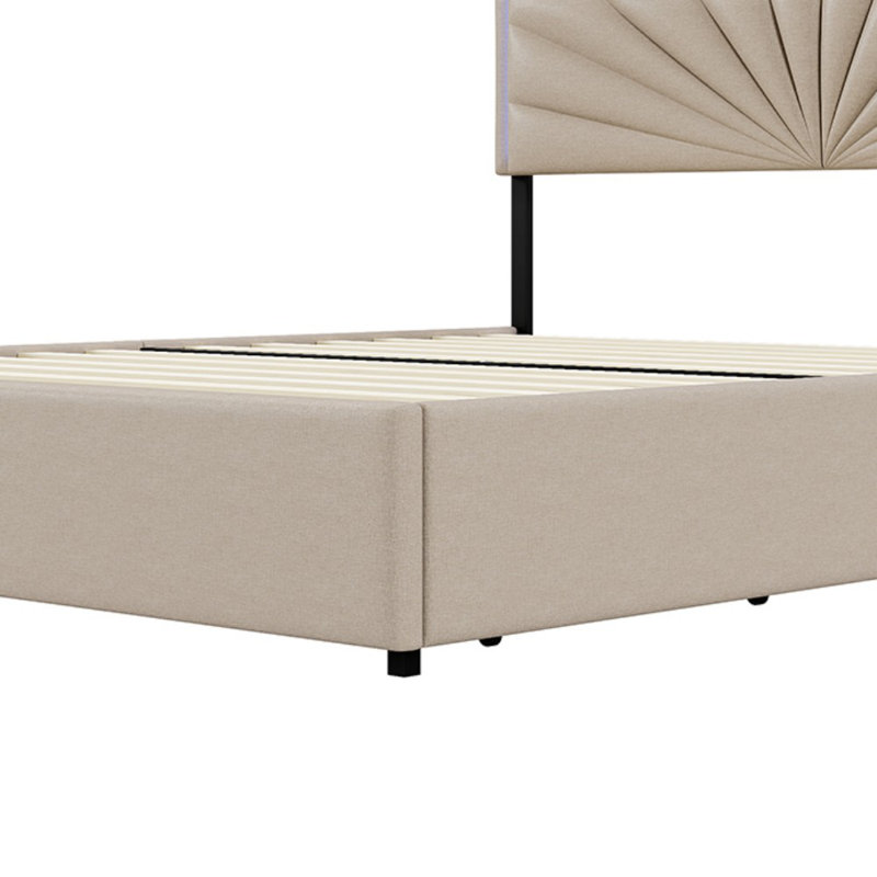 Metal Storage Bed, European Kingsize (160 x 200 cm)