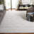 Retalic Ebony Hand Tufted Wool Cotton Floral Rug in Blue/Ivory/Light Blue-1764990981