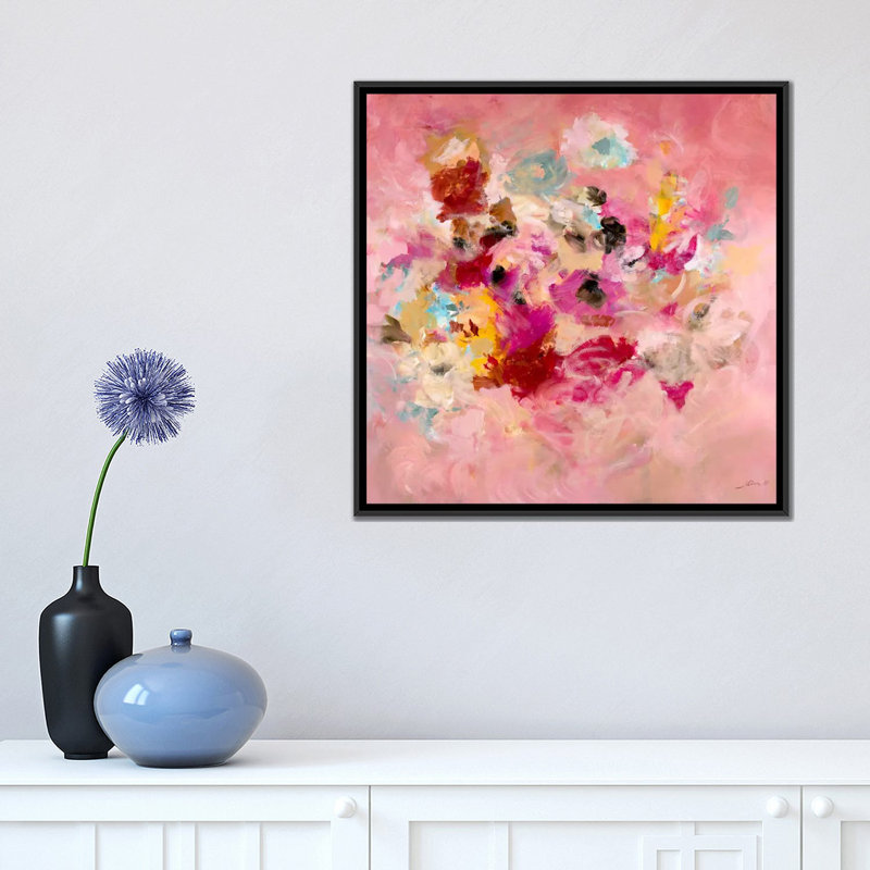 « rose salon » par julien spencer, reproduction d’impression sur toile tendue, H 18 po x l 18 po x P 1,5 po, Pas de tapis