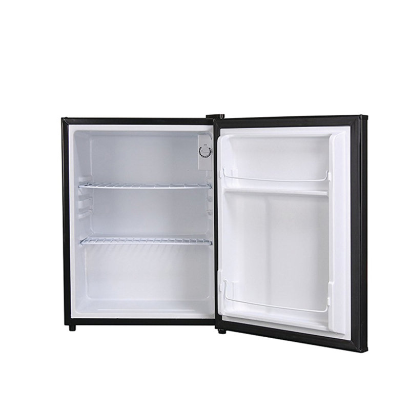 Compact Black Freestanding Smart Refrigerator with Reversible Door