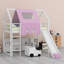 Structure de lit en mezzanine avec tente-930137513-930137517