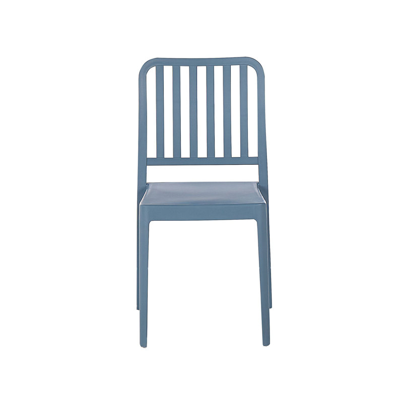 Vanderhoof Stacking Patio Dining Side Chair with Cushion, Blue
