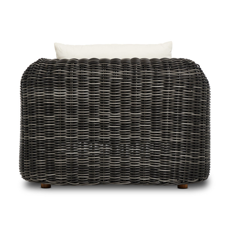 Messina Outdoor Teak Chaise Lounge, Chunky Charcoal