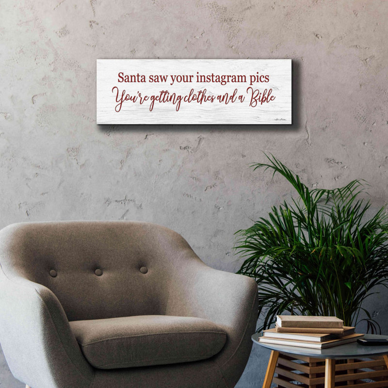 «Santa Saw ...» par Lori Deiter, art mural sur toile, H 12 po x l 36 po