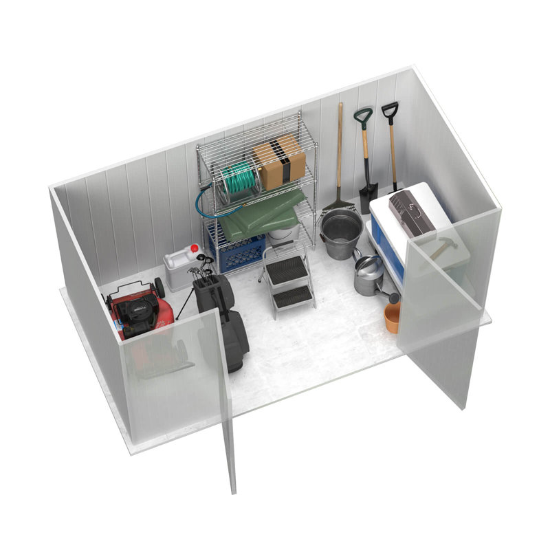 Absco Space Saver 10 ft. W x 5 ft. D Metal Storage Shed