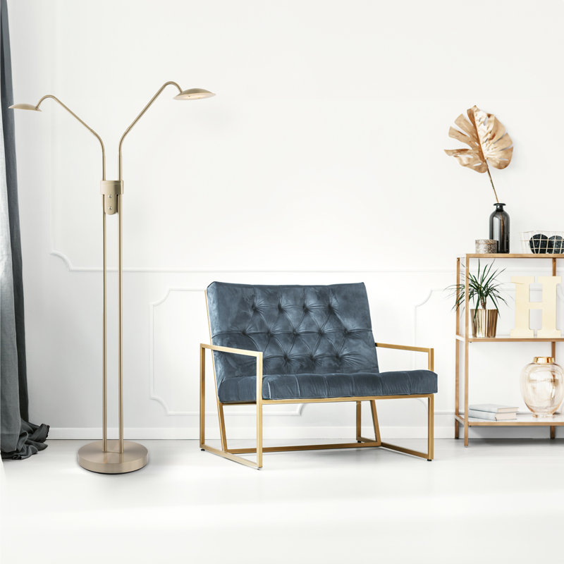 160cm LED Task Floor Lamp, Silver