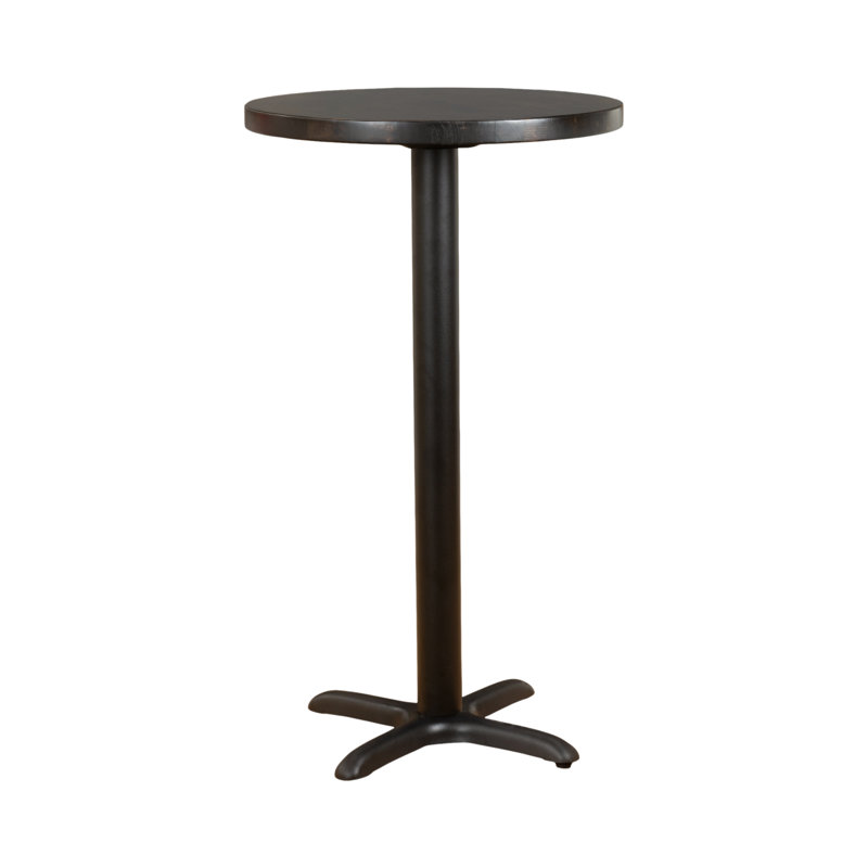 24" Round Bar-High Table Set, Black