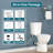 19" Tall Rear Outlet Toilet With Powerful Dual Flush, Two-piece Rear Discharge Toilet With Extension Pipe