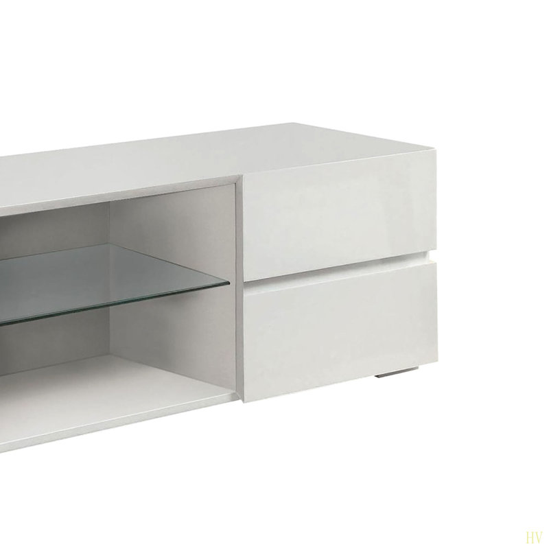 Glossy  4-Drawer TV Console