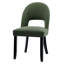 Chaises de salle à manger rembourrées en lin avec dossier haut incurvé et pieds en bois massif-1696384125-1696384126