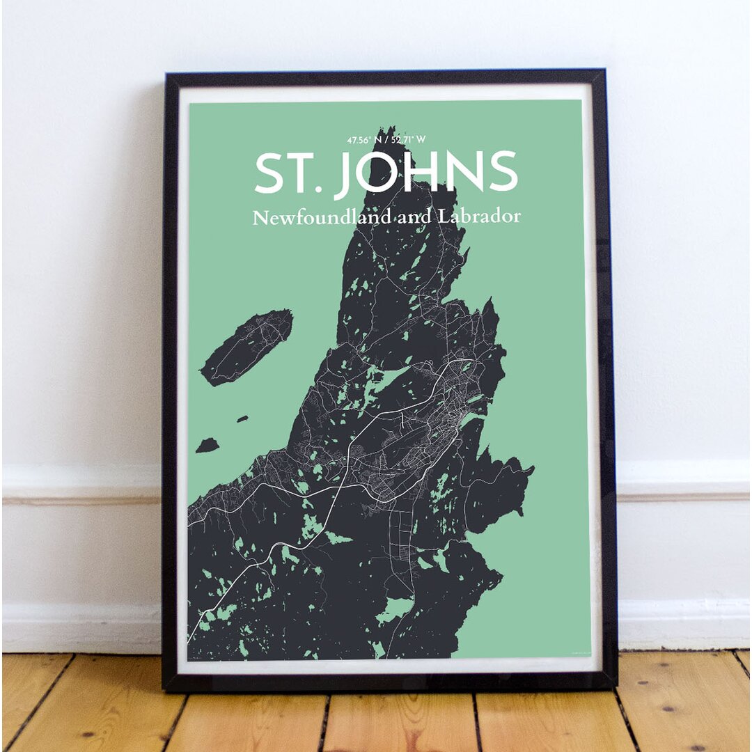 Poster St. Johns City Map