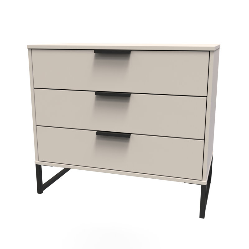 Luecinda 3 - Drawer Chest of Drawers, Kashmir Matt