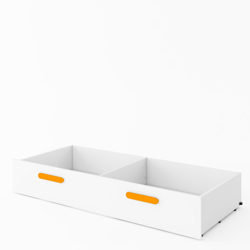 EU Single - 90 X 200 Cm Ottoman Storage Bed with Mattress, Orange