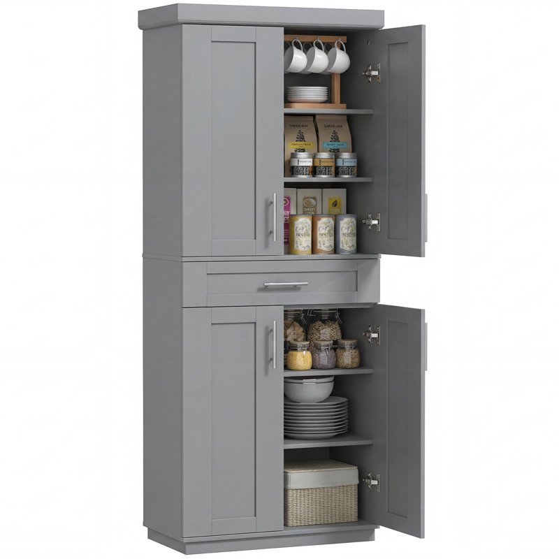 72'' Kitchen Pantry, Gray