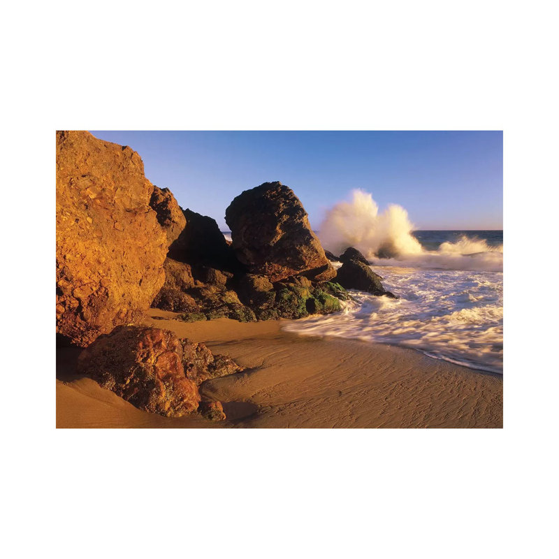Waves Crashing On Point Dume Beach, California by Tim Fitzharris - Gallery-Wrapped Canvas Giclée on Canvas, Canvas