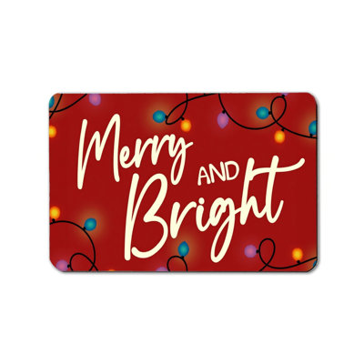 Tapis rouge Merry And Bright 24 po x 36 po pour porte d'entrée