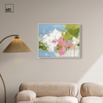 Composition III Canvas Print Blush Wall Decor by Art Remedy, White Frame, 30 x 24