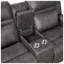 Contemporary Double Reclining Loveseat with Center Console and Cup Holders, Charcoal Microfiber Upholstery, Wall-Hugger Design