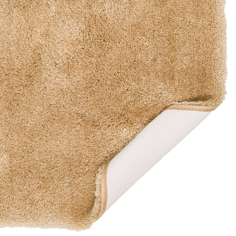 Wayfair Basics Aguon Plush Rectangle Non-Slip 2 Piece Bath Rug Set (Set of 2) Wayfair Basics Color: Linen