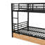 Metal Full Size Convertible Bunk Bed With 2 Drawers