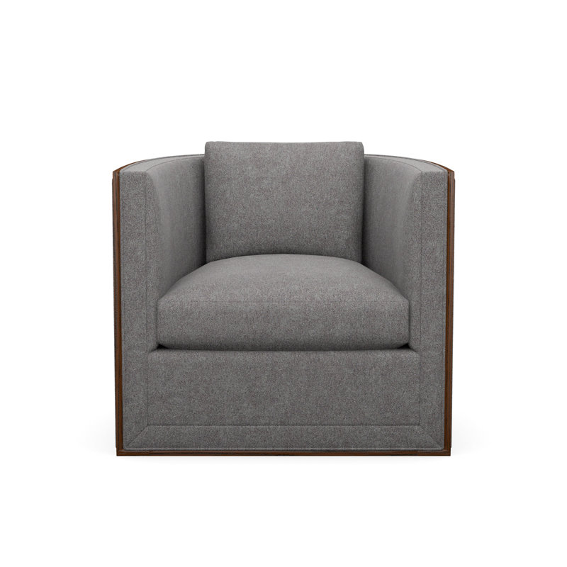 Brett Accent Chair, Expresso, Page Snow (Performance fabric) 1355-91