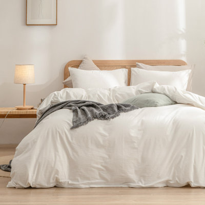 Ensemble de housse de couette 100% coton délavé Bestouch Bestouch
