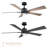 Bali Smart 5-Blade 52in Ceiling Fan 2700K-6000K CCT Selectable LED Light Kit with Remote Control and Hardware with Reversible Blades in Weathered Works With iOS or Android App-11854808