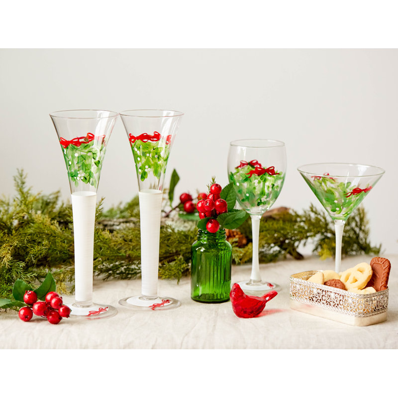 Mistletoe 9 oz. Martini Glass