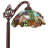 60"H Victoria Brown Candlestick Base With Stained Glass Dome Shade Floor