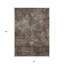 Tapis intérieur lavable floral brun et ivoire 8 pi x 10 pi