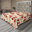 Rouge écarlate et corail foncé / motif floral