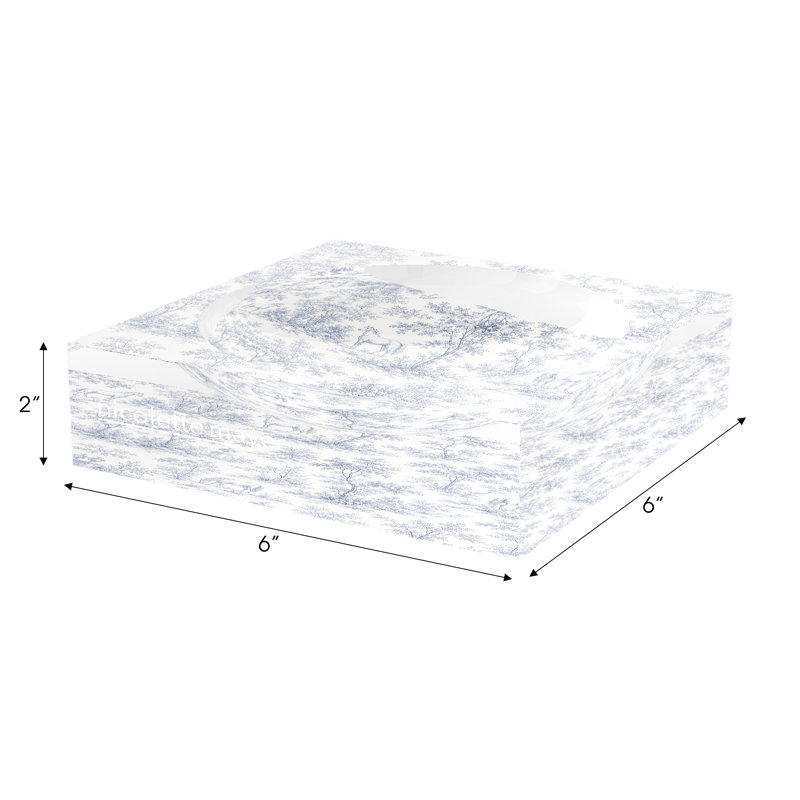 Acrylic Decorative Tray, 6"W x 6"D