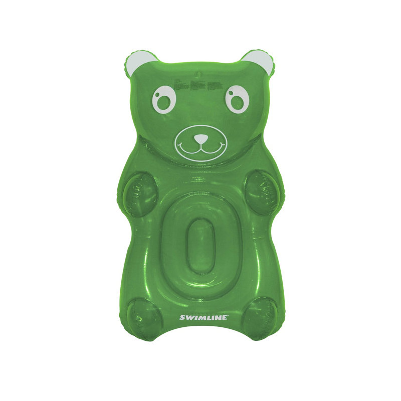 60" Green Gummy Bear Swimming Pool Float, Green