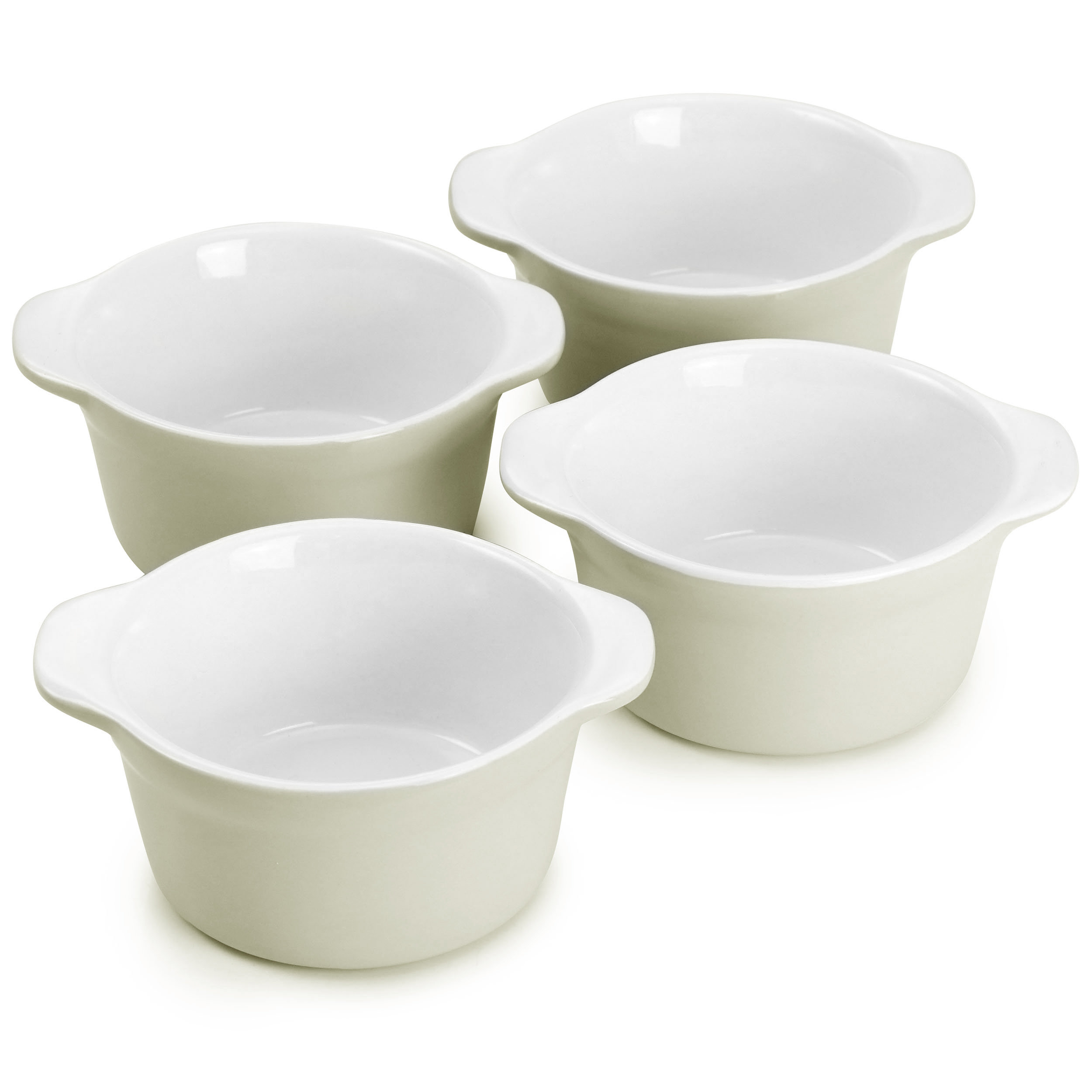 3 pc Cast Iron Ramekins Bakeware 4 x 1/2, 12 oz 