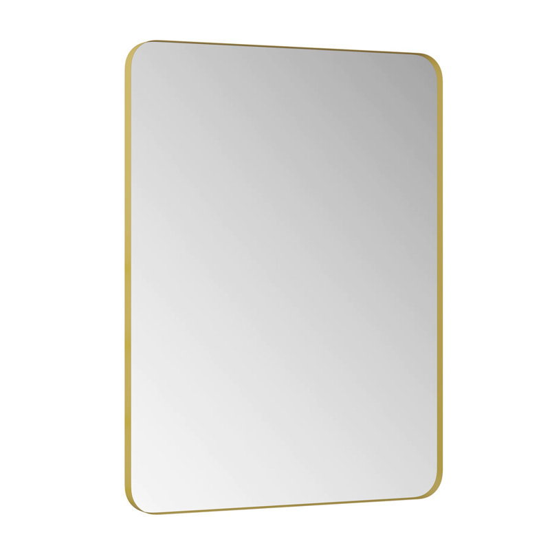 Stainless Steel Rectangle Mirror, Gold, 40" x 30"