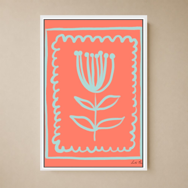 «Pop Of Floral Orange» par Lucille Price - Impression sur toile