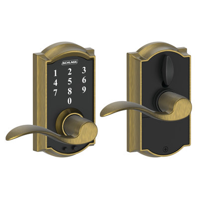 Schlage Touch Keyless Touchscreen Lever with Camelot Trim and Accent Lever